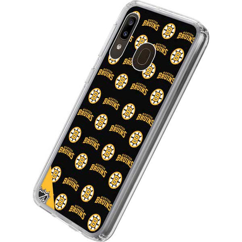 NHL Boston Bruins Pattern Galaxy A20 Clear Case